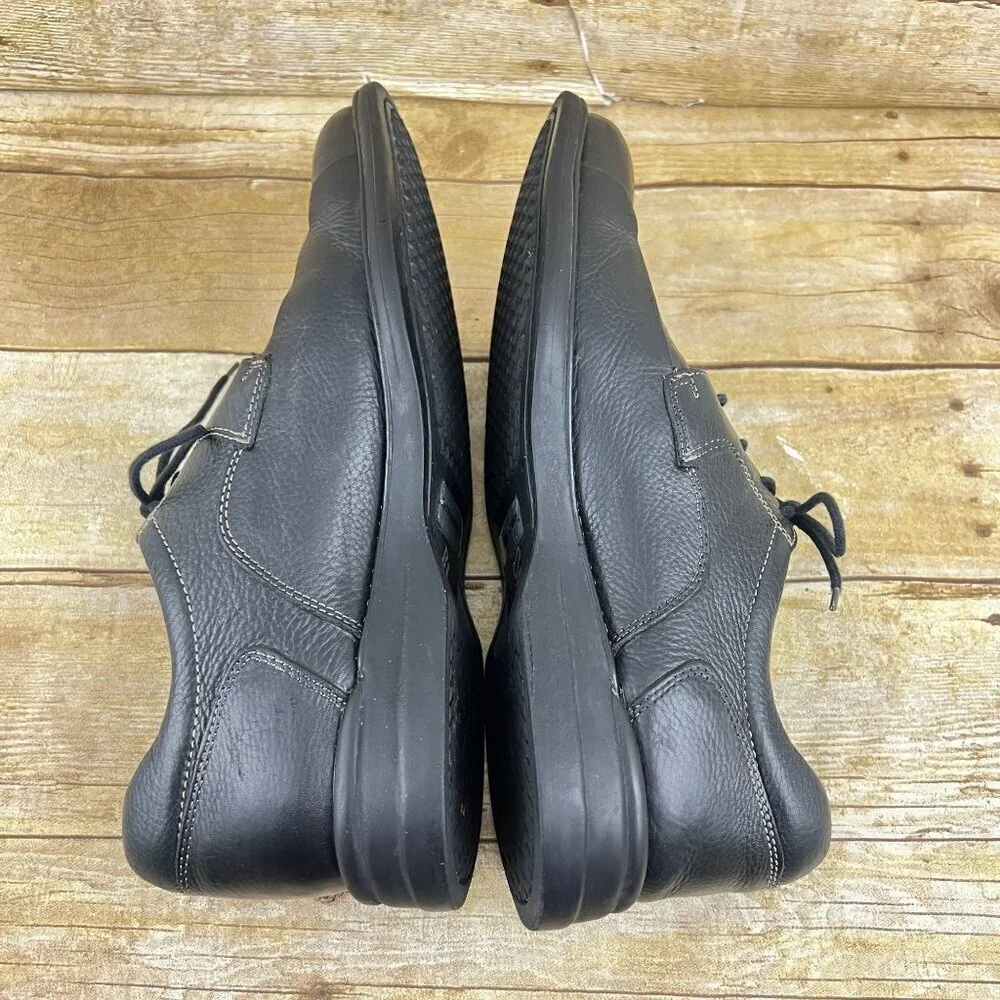 JOHNSTON‎ & MURPHY Shuler Bicycle Black Sheepskin Leather Oxfords Shoes 9 D